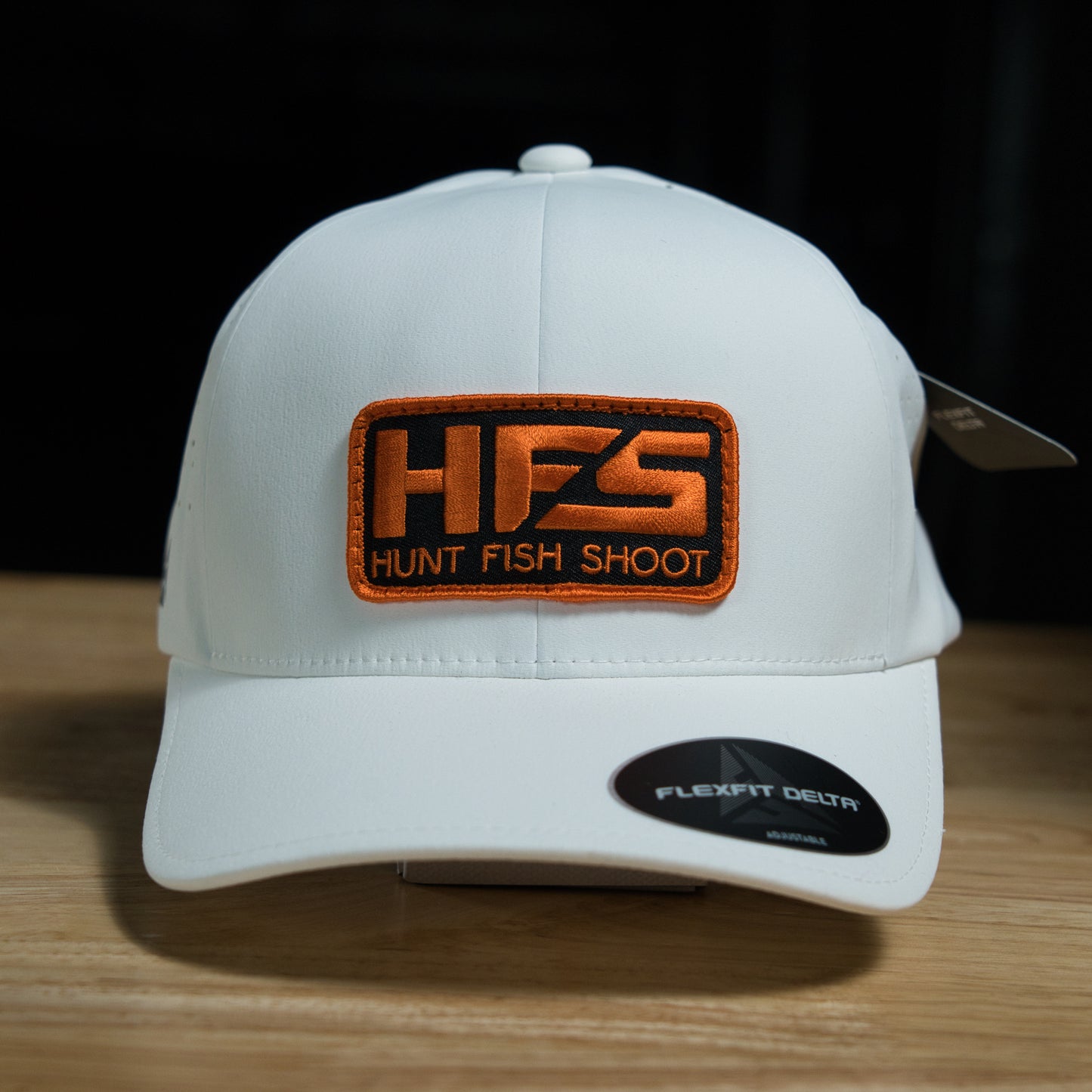 Hunt Fish Shoot White Flex-Fit Snapback Hat