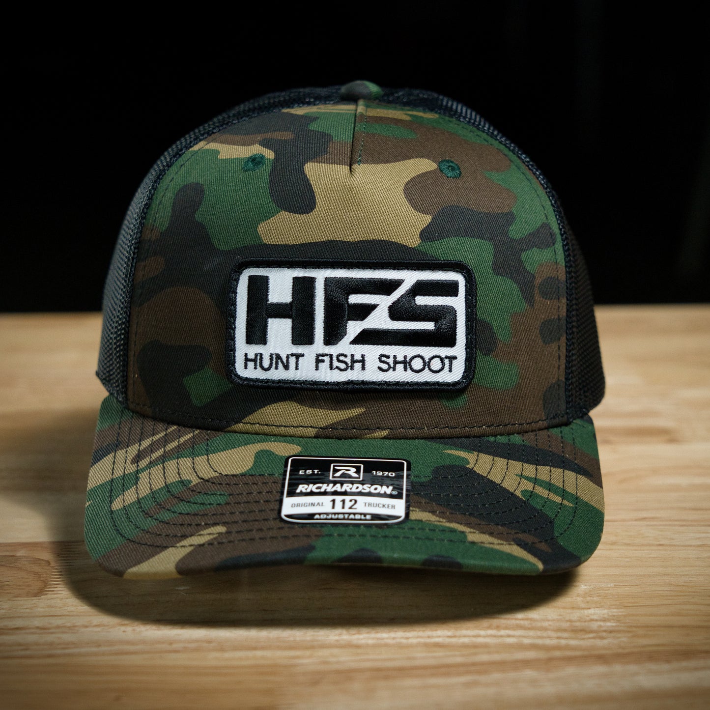 Hunt Fish Shoot Woodland Camo Snapback