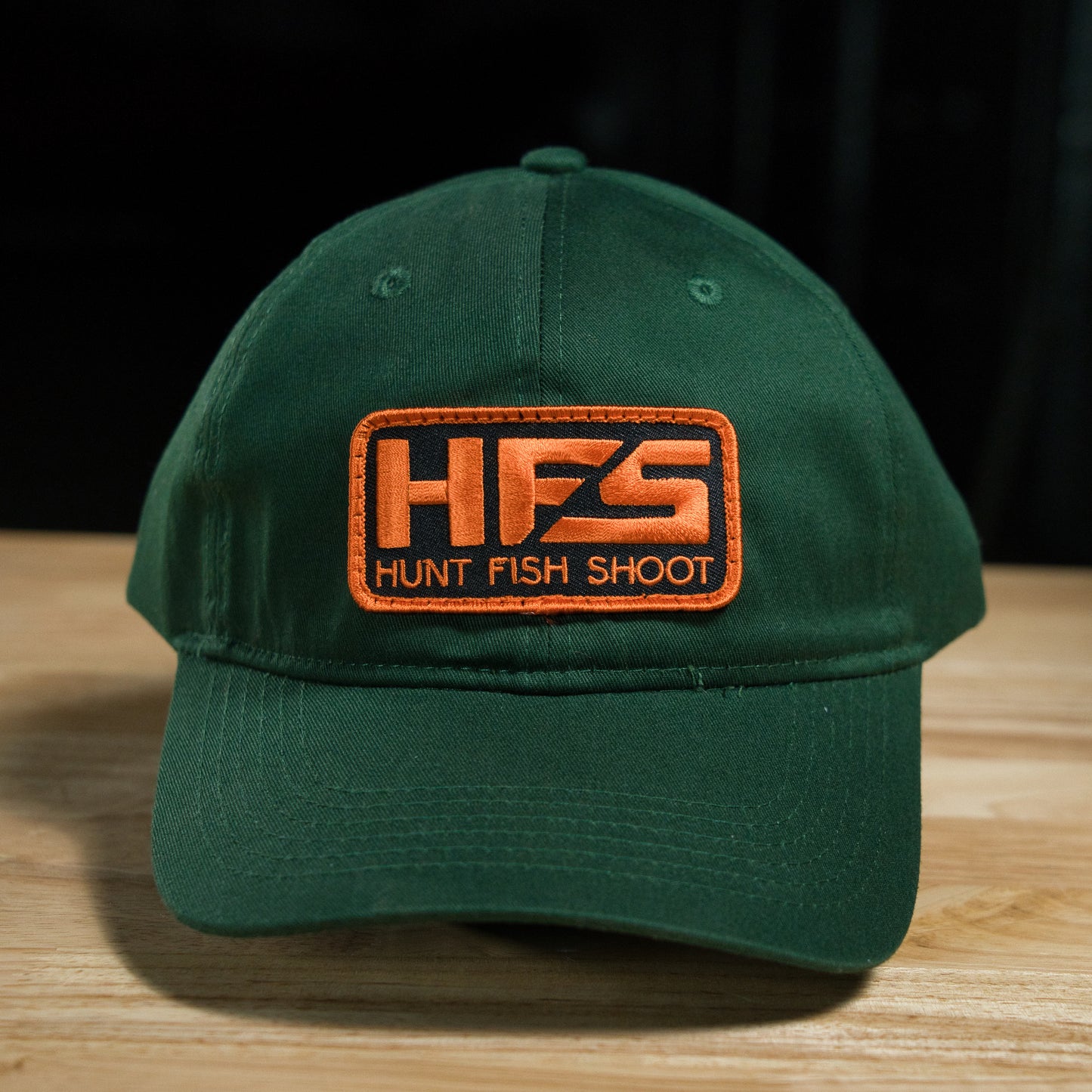 Hunt Fish Shoot Green Low-Profile Adjustable Dad Hat