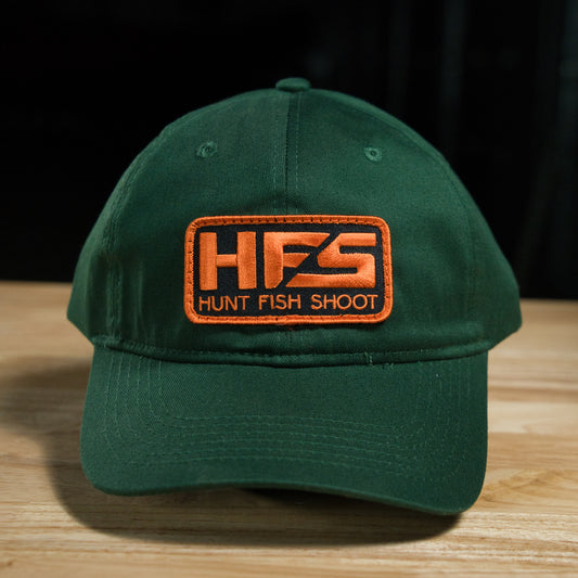 Hunt Fish Shoot Green Low-Profile Adjustable Dad Hat