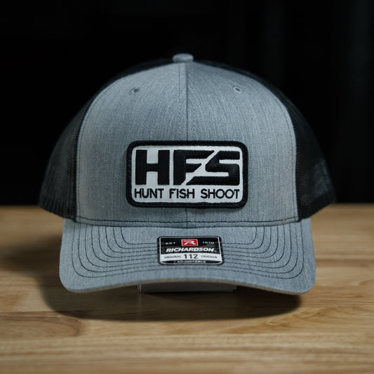 Hunt Fish Shoot Heather Grey with Black Mesh Snapback Hat