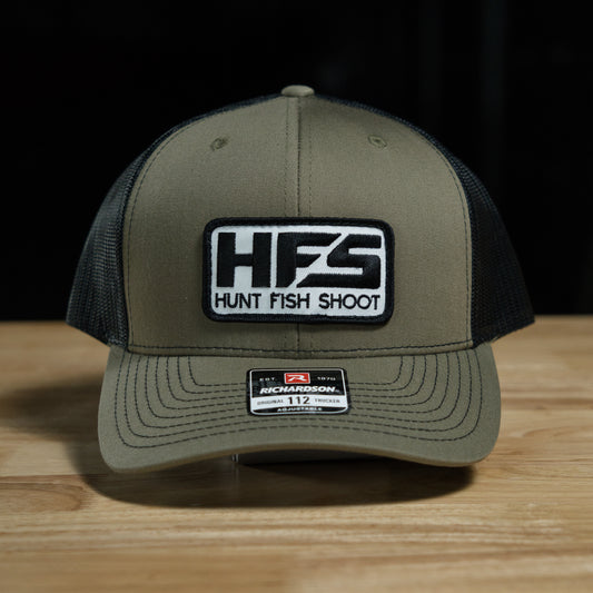 Hunt Fish Shoot Loden with Black Mesh Snapback Hat