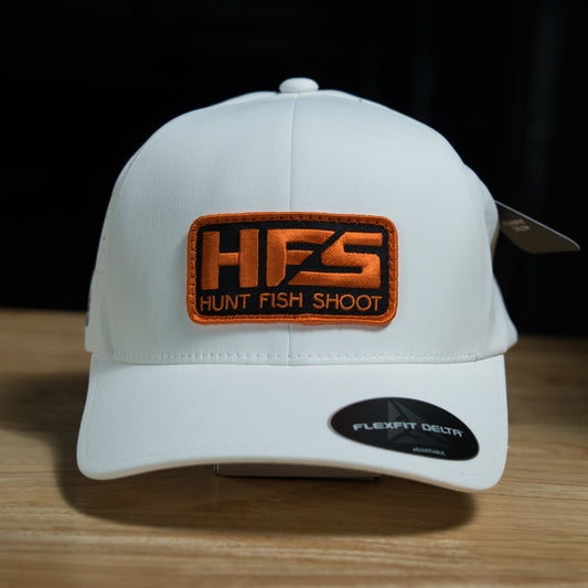 Hunt Fish Shoot White Flex-Fit Snapback Hat